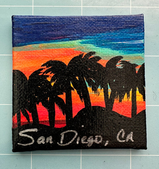 Hand Painted Magnet - San Diego