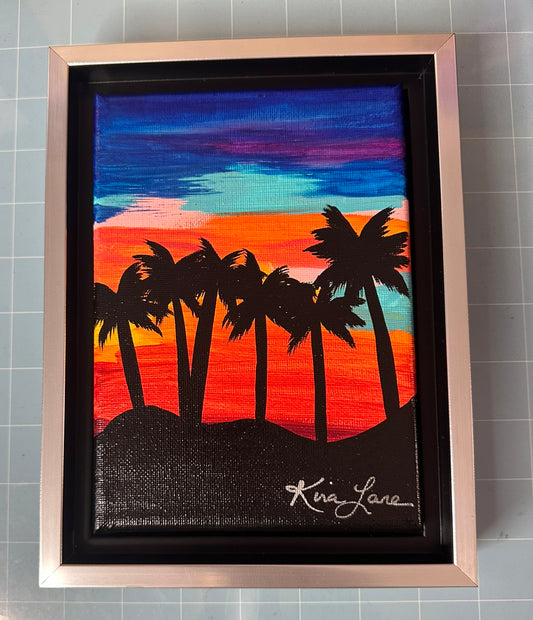 5 x 7 Canvas Painting - Mini Sunset