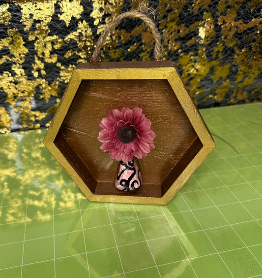 Wooden Box Decor - Pink